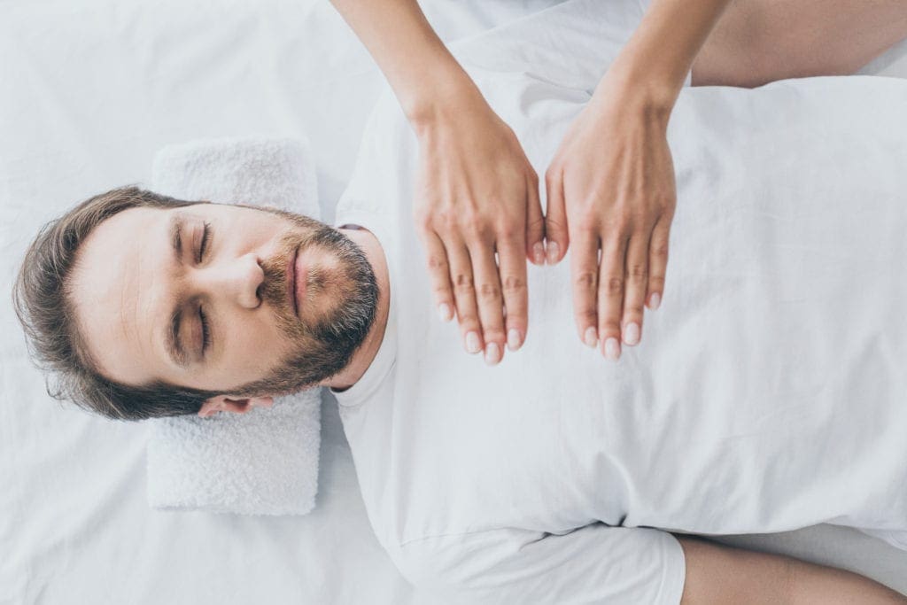 Reiki session man image